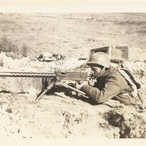 19. Author’s father, Corporal Edward Horvath, Sr., firing 30-caliber machine gun during WWII.