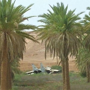 MIG unearthed near Abraham’s Oasis. The Iraqis buried aircraft in the desert to hide them from American warplanes.